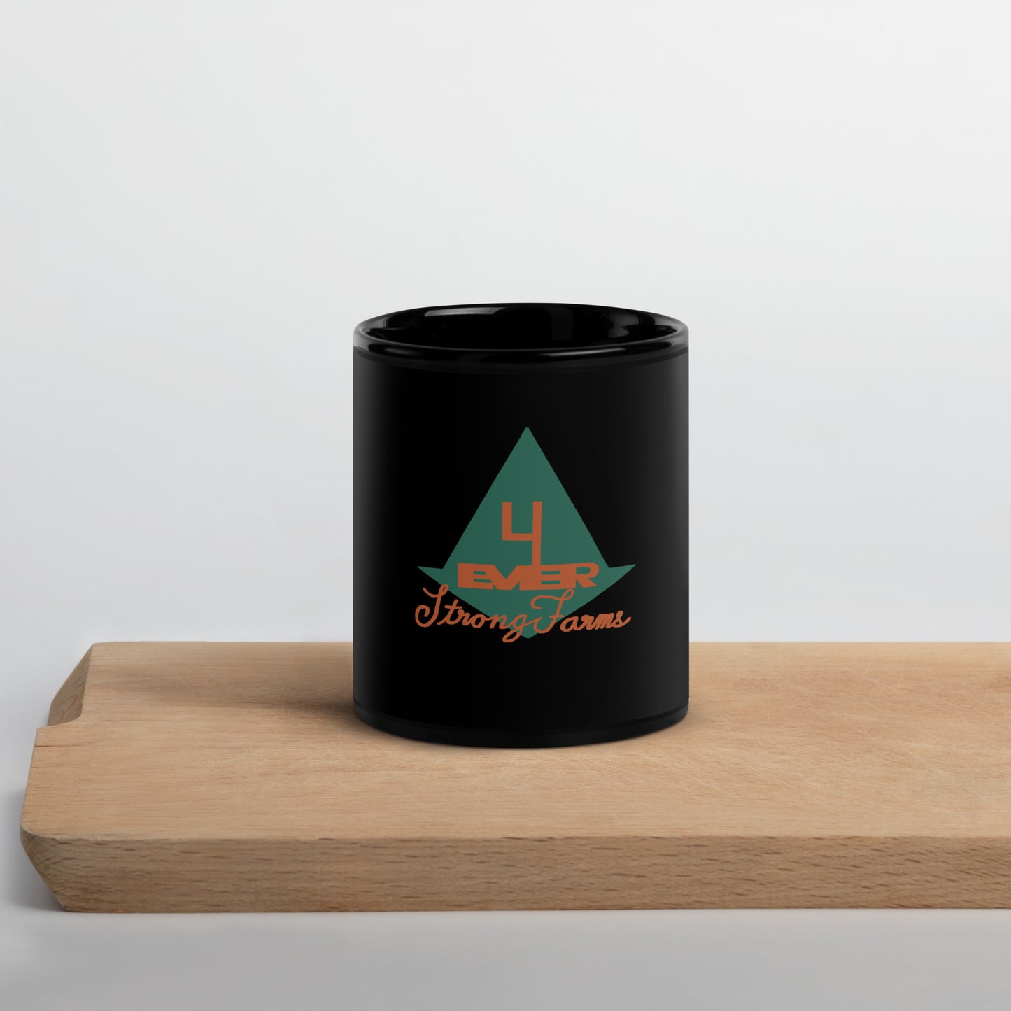 Forever Strong Farms Black Glossy Mug