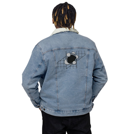 B/W Carbon Unisex denim sherpa jacket