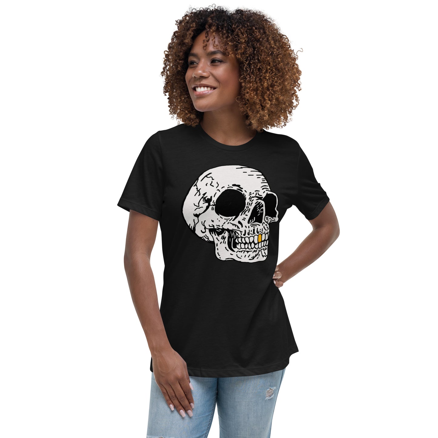 Gold tooth Skull Women's Relaxed T-Shirt